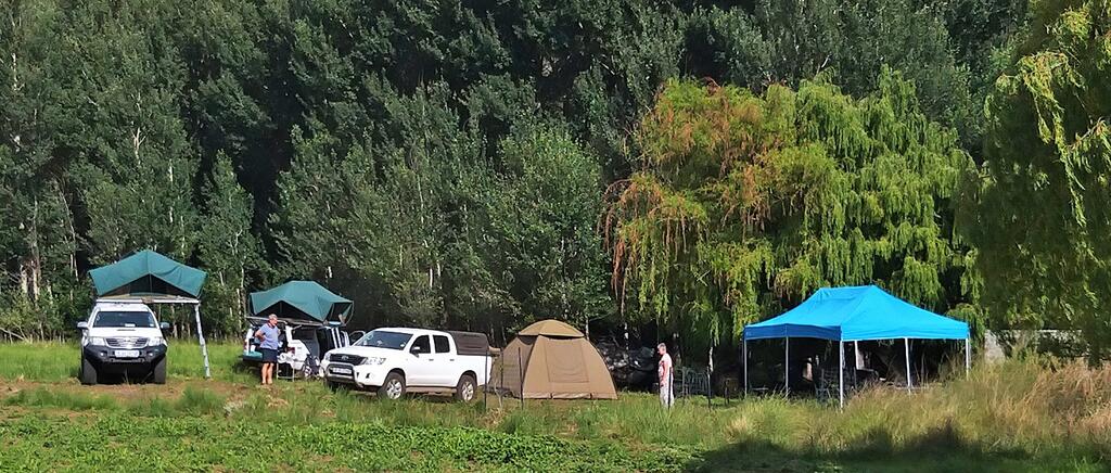 Wild Camping group of tents